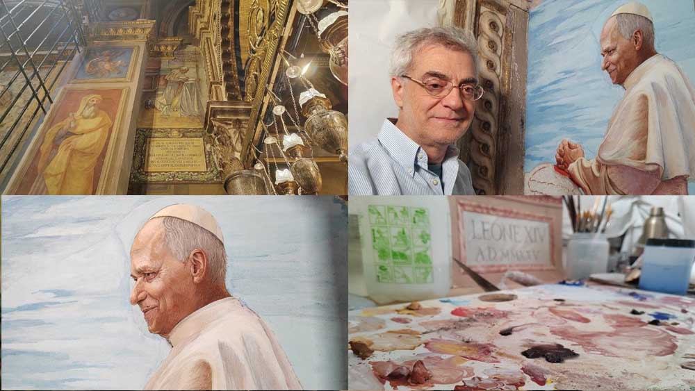 Leone XIV entra nella storia di Genazzano con un nuovo affresco